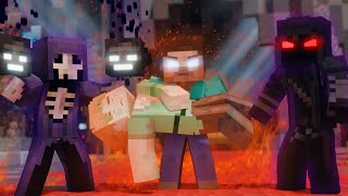 The Ultimate quotHEROBRINE LIFEquot Part 1  Minecraft Animation [upl. by Adnirak]