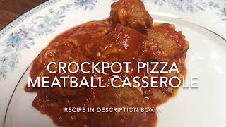 Crockpot Pizza Meatball Casserole Keto Low Carb Atkins Friendly [upl. by Olympia792]