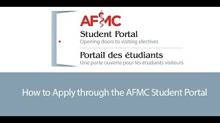 How to Apply through the AFMC Student Portal [upl. by Burt]