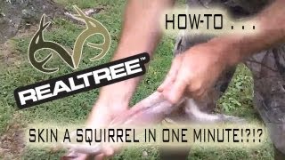 How To Skin A Squirrel In One Minute [upl. by Selym]