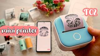 🍄Phomemo T02 Mini Thermal Printer  Unboxing and Review  inkless pocket printer [upl. by Imugem]