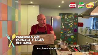 CANELONES CON ESPINACA Y SALSA BECHAMEL POR JORGE RAUSCH [upl. by Ozen]