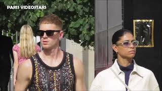 Ysaora Thibus  Fencing World Champion  amp Race Imboden  Paris 23 june 2022 Fashion Week show Amiri [upl. by Hailat619]