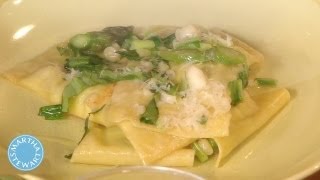 Mario Batalis Asparagus Ravioli  Meatless Monday  Martha Stewart [upl. by Asor85]