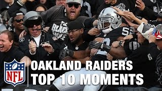 Top 10 Moments in Oakland Raiders History  NFL [upl. by Aleafar309]