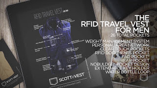 SCOTTeVESTs Core Vest The RFID Travel Vest for Men [upl. by Zilvia]