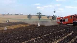 Pożar zboża na polu [upl. by Derwood]