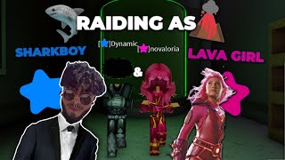 🦈 Raiding as Shark Boy and Lava Girl with Face Cam 🌋 [upl. by Yelrahs268]