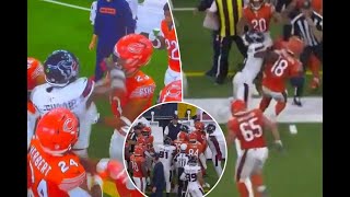 Texans AlShaair Punches Bears RB on Sideline [upl. by Katti]