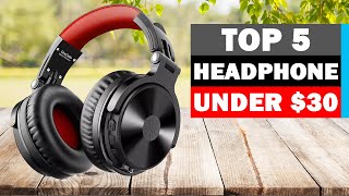 Top 5 Best Over Ear Wireless Headphones Under 30 of 2024 [upl. by Allerbag]