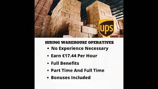 Warehouse Operative Jobs Are Available In the UK warehouse warehousejobs fulltime parttime [upl. by Kramal]