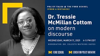 Policy Talks  the Ford School Dr Tressie McMillan Cottom on inequality and higher education [upl. by Nostrebor]