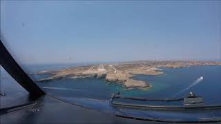 Amazing airport  Landing in Lampedusa Island [upl. by Noswad]