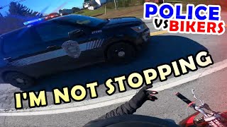 Cop Chases Biker  Police VS Motorcycles Compilation 2023 [upl. by Heise]