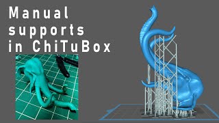 Manually add 3D printing supports in ChiTuBox [upl. by Burne115]