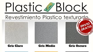 Aplicación revestimiento texturado plástico a rodillo Marca PlasticBlock [upl. by Ellenehs]