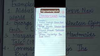 Dystopian novels english literature ugcnet english english honours handwritten notes ugcnetenglish [upl. by Notsnhoj]