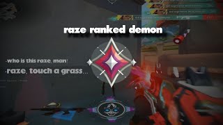 quotraze ranked demonquot Valorant Raze Highlights [upl. by Rodriguez535]