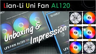 Lian Li Uni Fan AL120  The unboxing amp impression LConnect [upl. by True]