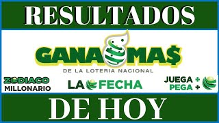 Lotería Gana Más Resultados de hoy en Vivo [upl. by Annwahs]