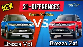 2022 Brezza Vxi vs Zxi Comparison 🔥 New Brezza Facelift Zxi vs Vxi Comparison [upl. by Stodder]