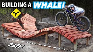 Building a fullsize Wooden Whale in my Backyard Bike Park  Subscriber Trail pt 10 [upl. by Uphemia134]