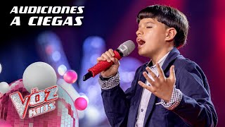 Fabián Gómez canta La farsante  Audiciones a ciegas  La Voz Kids Colombia 2024 [upl. by Linnette]