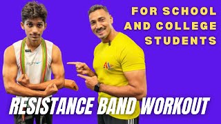 Resistance Band Workout for School and College students 💪 [upl. by Eidok]