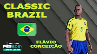 F CONCEIÇÃO facestats Classic Brazil How to create in PES 2021 [upl. by Erik]