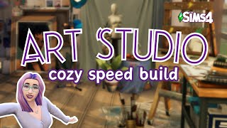 Eclectic Painting Studio  Lofi Speed Build  The Sims 4 No CC [upl. by Ralaigh578]