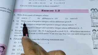 Integers Ex12 Chapter 1  Class 7th Maths [upl. by Ferdinande506]