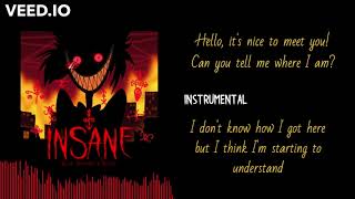 INSANE  KARAOKE A Hazbin Hotel Song  Black Gryph0n amp Baasik [upl. by Eizzil676]