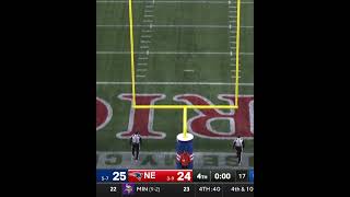 Patriots 68 yard FIELD GOAL BARELY MISSES FOR THE WIN patriots vs Colts nfl nfl shorts patriots [upl. by Oneg]