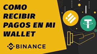 COMO RECIBIR DEPOSITO DE CRIPTOMONEDAS EN BINANCE WALLET USDT [upl. by Ecallaw]