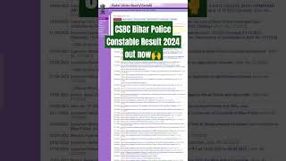 CSBC Bihar Police Constable Result 2024 out now🙌 [upl. by Silverman277]