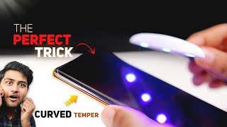 I applied UV Tempered GlassTHE BEST WAY 🤩quot Curved Tempered Glass Screen Protector quot [upl. by Akemed839]