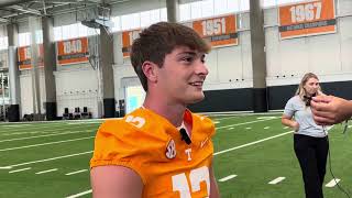 Tennessee QB Jake Merklinger Vol Football Media Day Press Conference [upl. by Cathie]