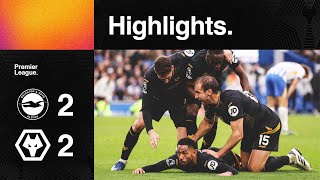 Cunha seals comeback in stoppage time  Brighton amp Hove Albion 22 Wolves  Highlights [upl. by Wurster]