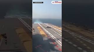 240kmph to ZERO in Just 25 Seconds Tejas Fighter Jet lands on INS Vikrant [upl. by Niaz]