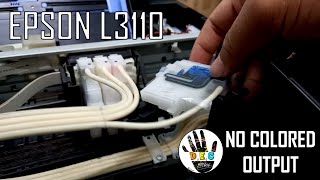 How to Fix Epson L3110 No Colored Output Ink Clogged and Missing Print Out  Step by Step Tutorial [upl. by Raveaux]