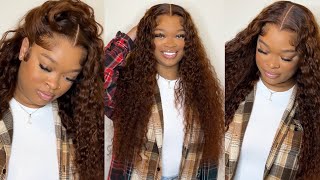 Ginger Brown Hair Color 🍂  Perfect Fall Hair Look  Amanda Hair [upl. by Tila]