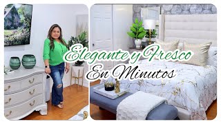 COMO DECORAR TU HABITACIÓN 🌿 ESPACIO FRESCO Y ELEGANTE CON IDEAS ECONÓMICAS [upl. by Yelrahc]