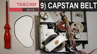 9 Capstan belt Fix Your Tascam 244 Portastudio Transport [upl. by Drexler504]