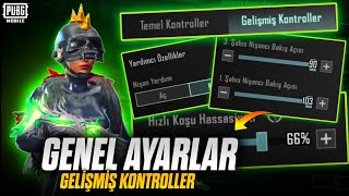 GENEL AYARLARIM 😍 GELİŞMİŞ KONTROLLER VE TÜM AYARLAR  REDMİ NOTE 8 PRO  PUBG MOBİLE [upl. by Okorih]