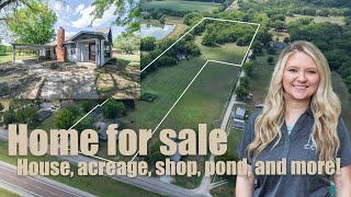 Neodesha KS  Home for sale  Acreage pond shop house and more [upl. by Newo]