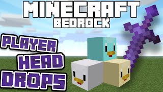 Player Head Drops Addon DownloadTutorial  Minecraft Bedrock [upl. by Phio]