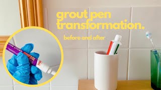 Grout pen transformation  cheap DIY trick that works [upl. by Hanschen941]