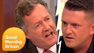 Piers Confronts Tommy Robinson Over Controversial Muslim Comments  Good Morning Britain [upl. by Kral749]