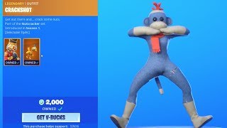 CRACKDOWN EMOTE IS BACK  NEW Crackshot Styles Item Shop Fortnite Battle Royale [upl. by Zehcnas]