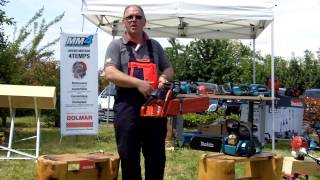 MAKITA FRANCE SAS  Christian CALIPPE présente les tronçonneuses DOLMAR PS 6100 et MAKITA PS 32 [upl. by Anole216]